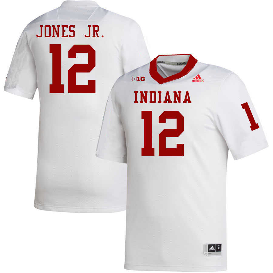 Men #12 Terry Jones Jr. Indiana Hoosiers College Football Jerseys Stitched-White